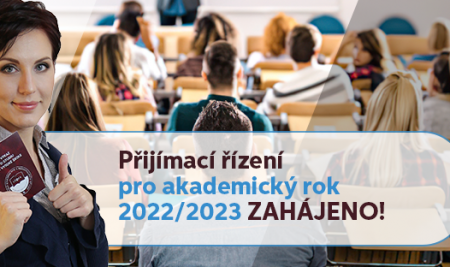 Přijímací řízení pro akademický rok 2022/2023 zahájeno od 11.11.2021!