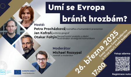 Debata Umí se Evropa bránit hrozbám? 26. 3. 2025